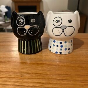 Threshold Black and White Cat Ceramic Holders
